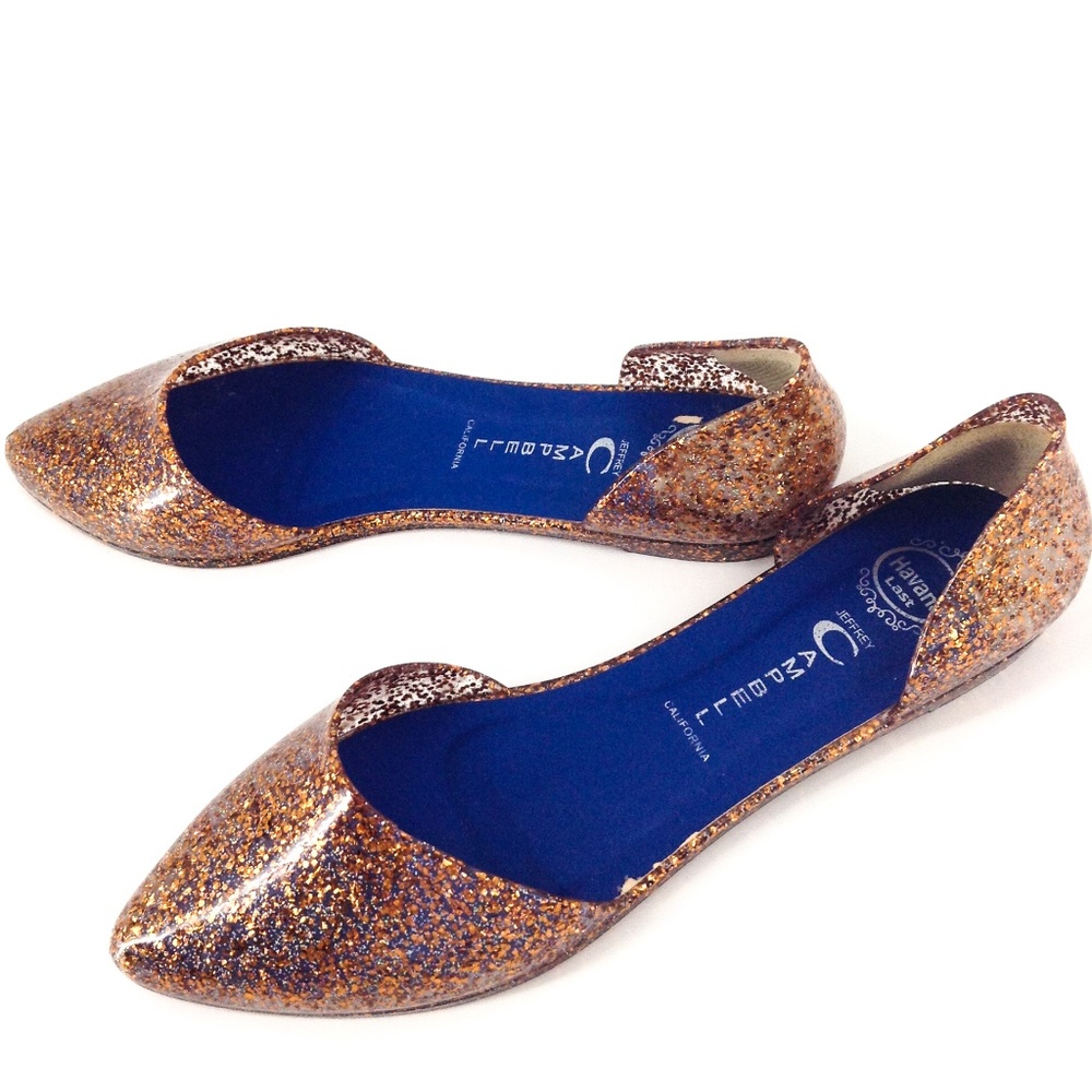JEFFREY CAMPBELL Jelly Love D'Orsay Orange Flats Size 8 - Picture 3 of 8